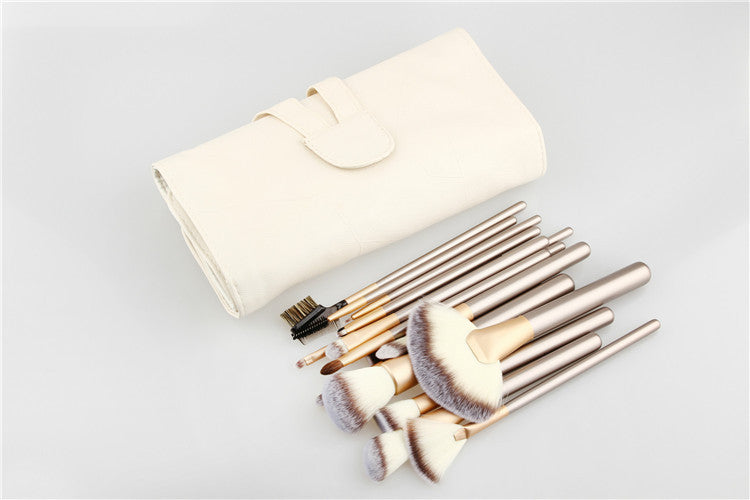 Spot Detonating, Maquillage blanc, Pinceau de maquillage blanc, 24 ensembles de pinceaux et de maquillage pour outils de beauté et de maquillage portables - LUXARAH