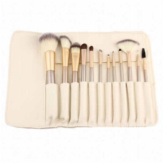 Spot Detonating, Maquillage blanc, Pinceau de maquillage blanc, 24 ensembles de pinceaux et de maquillage pour outils de beauté et de maquillage portables - LUXARAH
