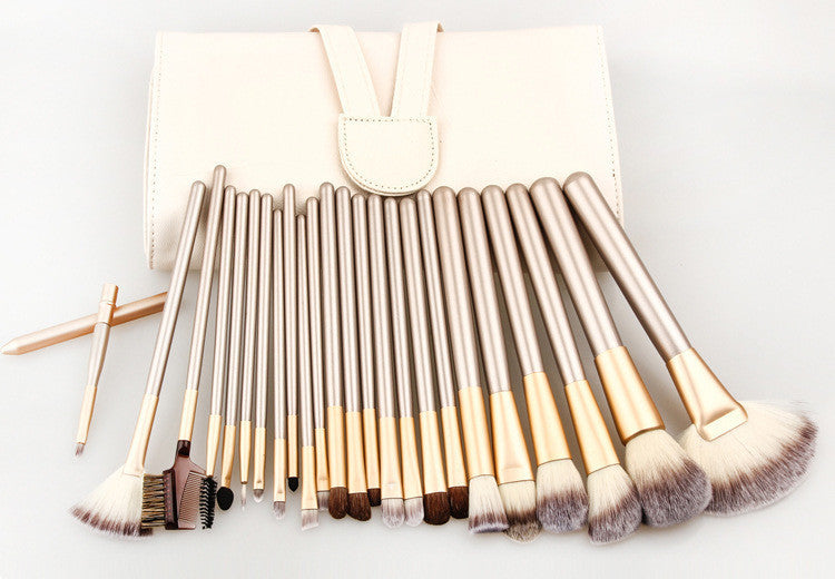 Spot Detonating, Maquillage blanc, Pinceau de maquillage blanc, 24 ensembles de pinceaux et de maquillage pour outils de beauté et de maquillage portables - LUXARAH