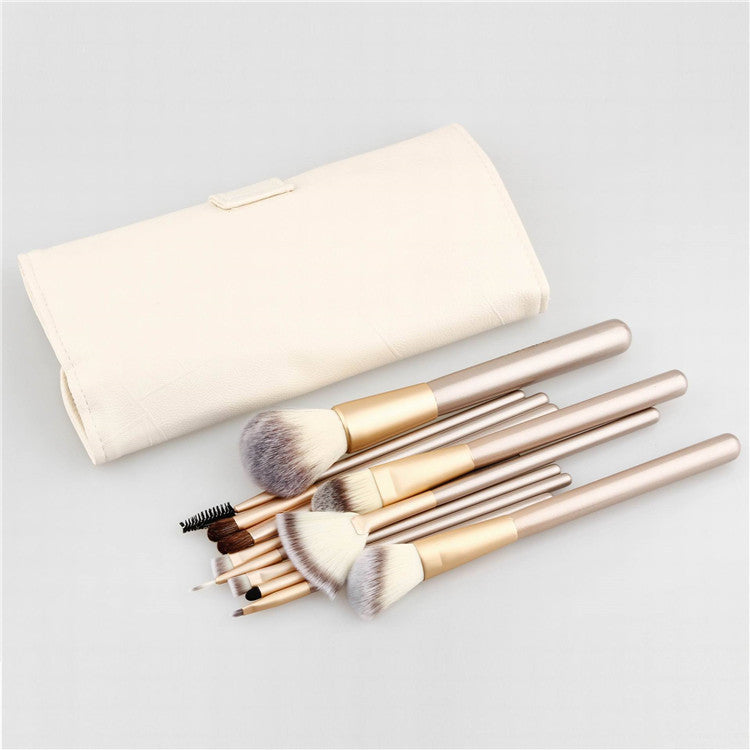 Spot Detonating, Maquillage blanc, Pinceau de maquillage blanc, 24 ensembles de pinceaux et de maquillage pour outils de beauté et de maquillage portables - LUXARAH