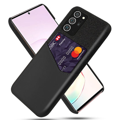 Housse de protection en cuir pour téléphone portable, motif tissu, pour une seule carte