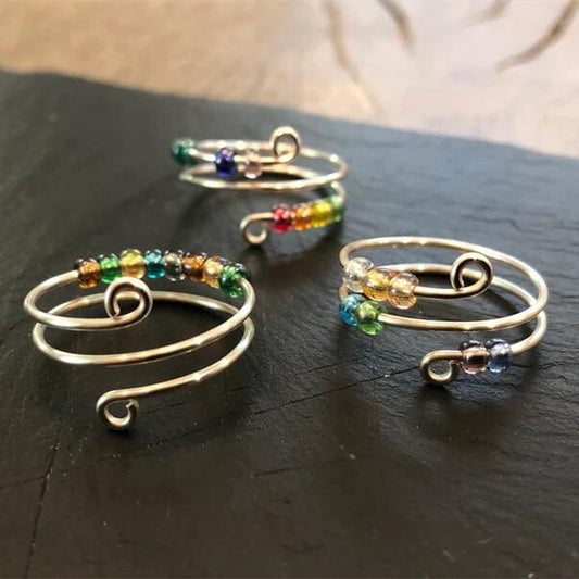 Perles colorées, anneau anti-stress et anti-anxiété - LUXARAH
