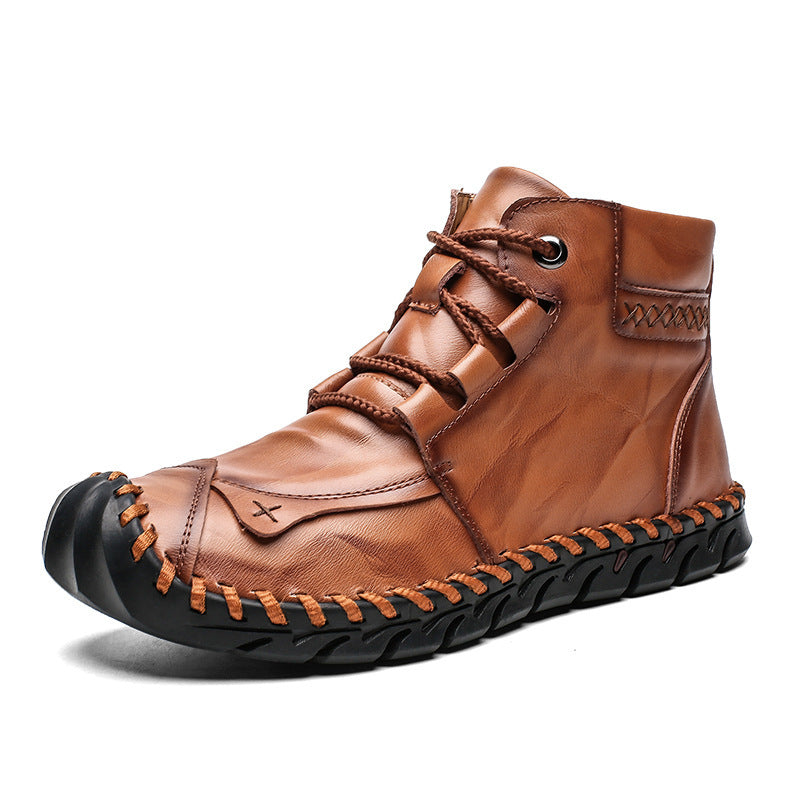 Chaussures en cuir pour hommes, chaussures décontractées - LUXARAH