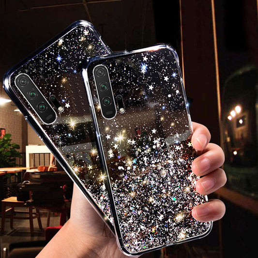 Coque de téléphone transparente en gypsophile