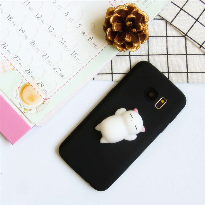 Coque de téléphone portable Samsung en forme de chat tridimensionnel