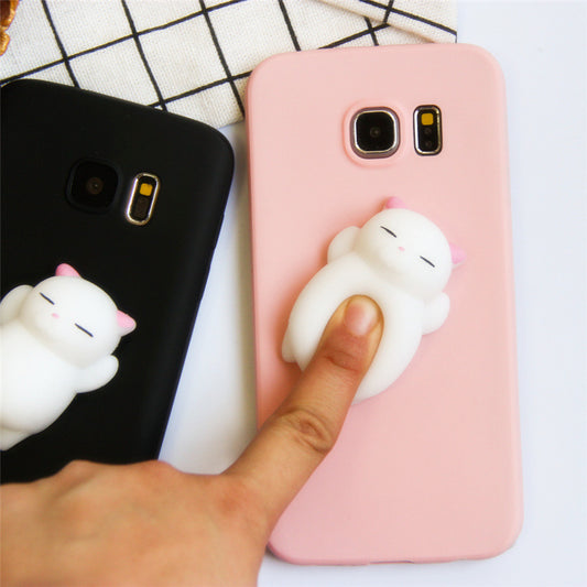 Coque de téléphone portable Samsung en forme de chat tridimensionnel