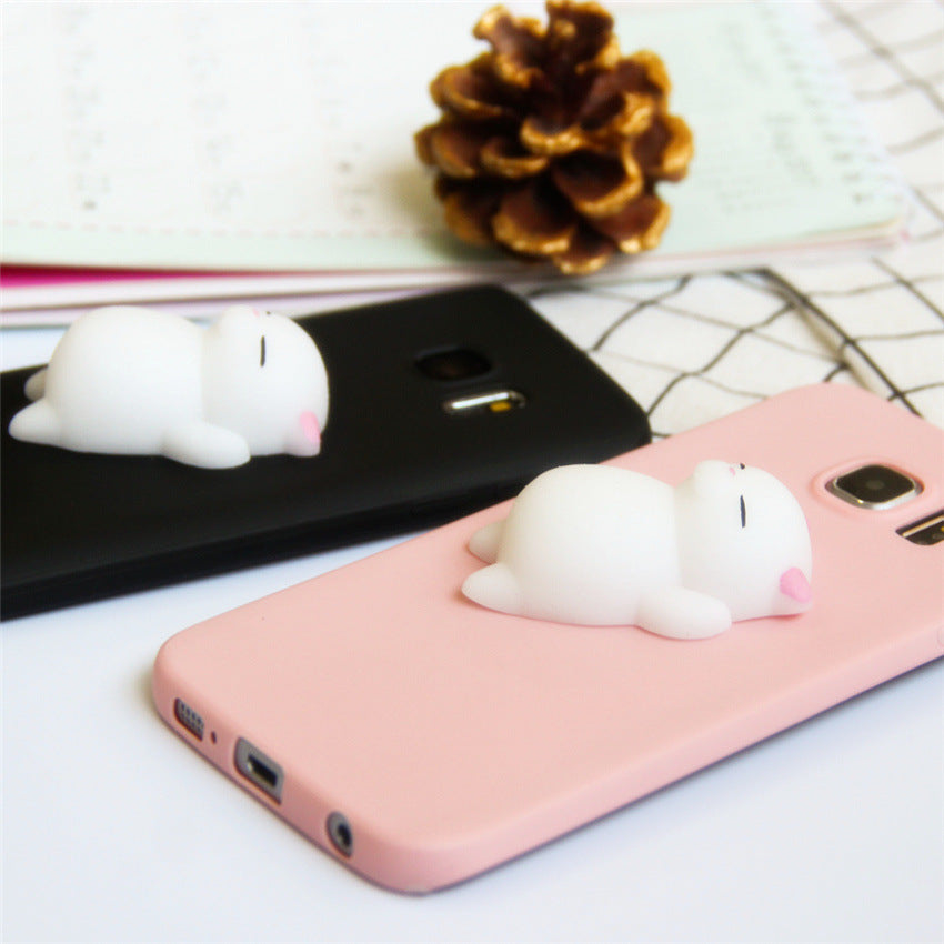 Coque de téléphone portable Samsung en forme de chat tridimensionnel
