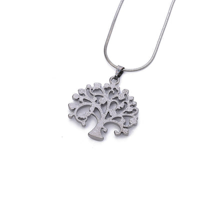 Collier avec pendentif arbre de vie, grand format, en zircone cubique, multicouches, chaîne longue, bijoux à offrir