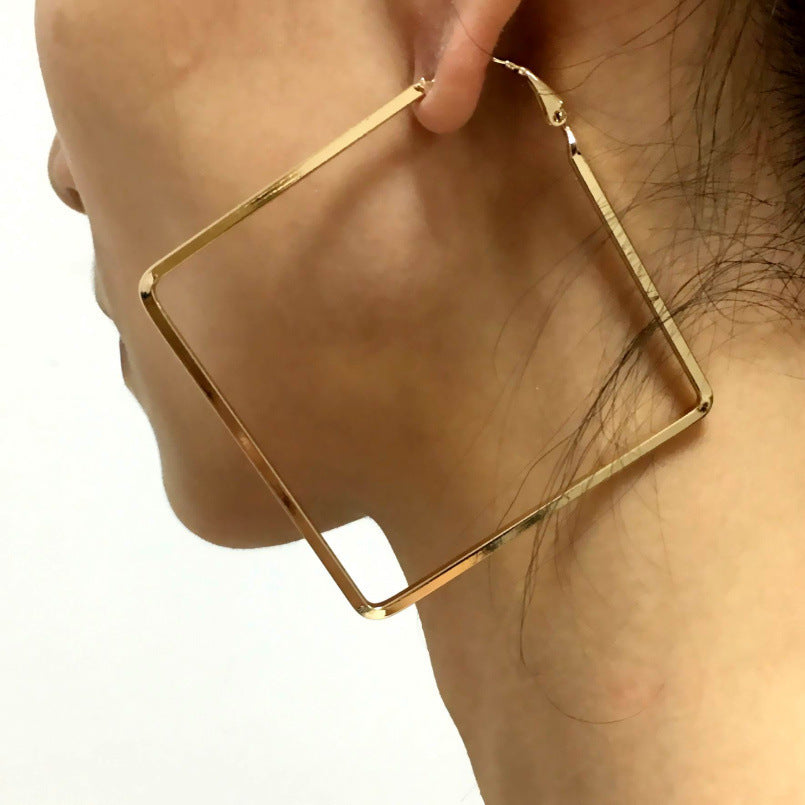 Boucles d'oreilles géométriques en diamant pour femme