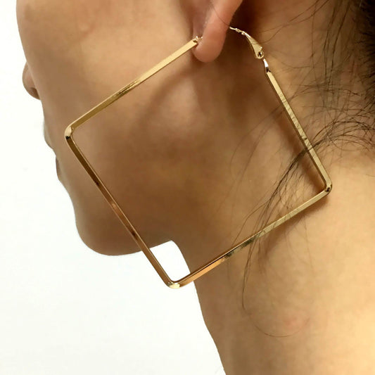 Boucles d'oreilles géométriques en diamant pour femme