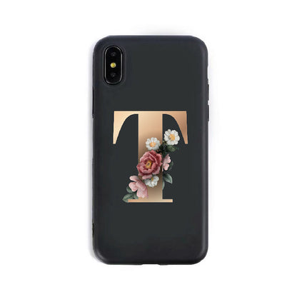Coques de téléphone en silicone avec lettres de l'alphabet anglais
