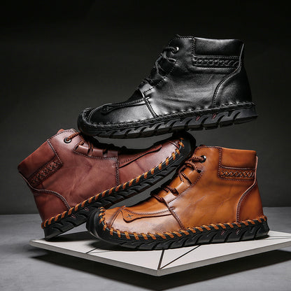 Chaussures en cuir pour hommes, chaussures décontractées - LUXARAH