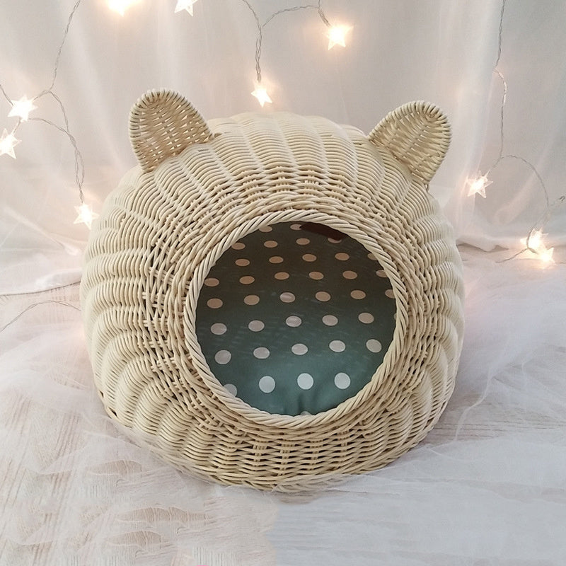 Litière pour chat en rotin - LUXARAH