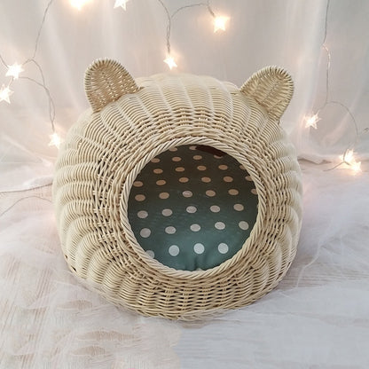 Litière pour chat en rotin - LUXARAH