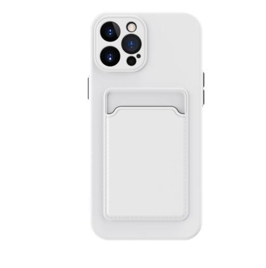 Coque de téléphone en silicone liquide simple et de couleur pure