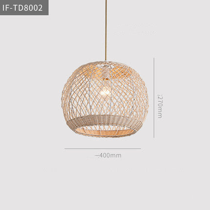 Lustre en rotin zen japonais artistique - LUXARAH
