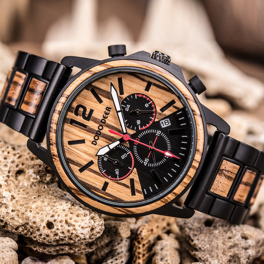 Montre à quartz en bois - LUXARAH