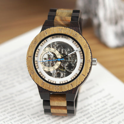 Montre mécanique automatique en bois - LUXARAH