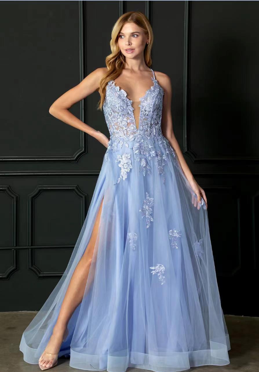 Robe de soirée longue à bretelles - LUXARAH