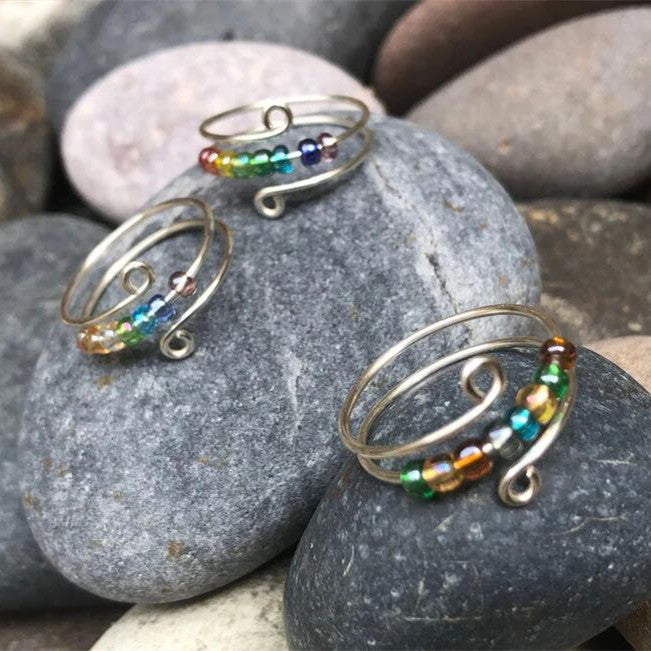 Perles colorées, anneau anti-stress et anti-anxiété - LUXARAH