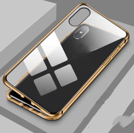 Étui magnétique double face en verre pour téléphone portable King, sans fonction anti-espion