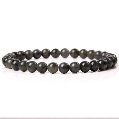 Bracelet en pierre naturelle de 6 mm, tissé à la main, bracelet énergétique - LUXARAH