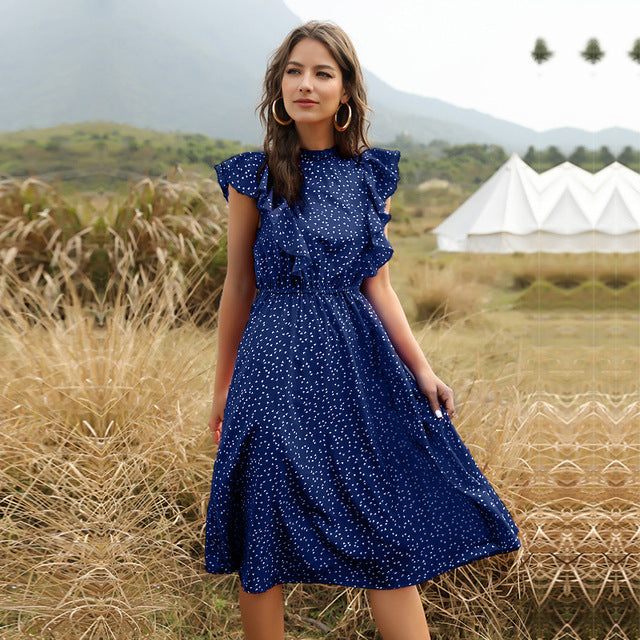 Robe longue d'été en mousseline de soie - LUXARAH