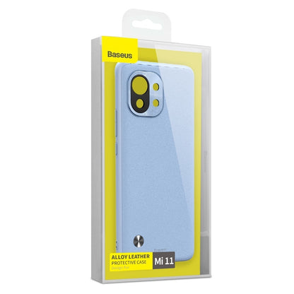 Étui en cuir uni et alliage pour Xiaomi 11