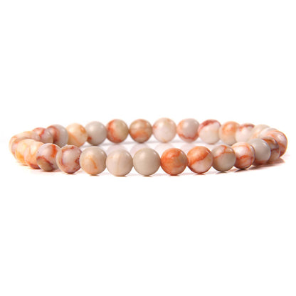 Bracelet en pierre naturelle de 6 mm, tissé à la main, bracelet énergétique - LUXARAH