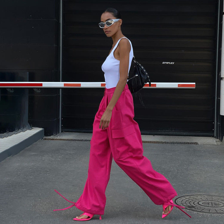 Pantalon de travail legging à lacets tendance pour femme - LUXARAH