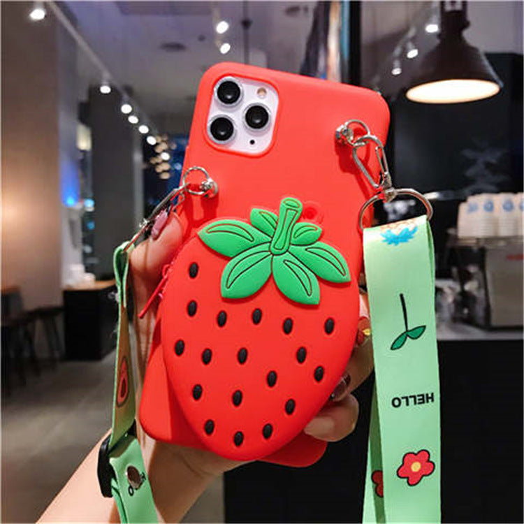 Étui portefeuille en silicone à motif dessin animé