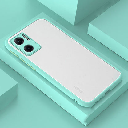 Coque de téléphone transparente et givrée de couleur unie