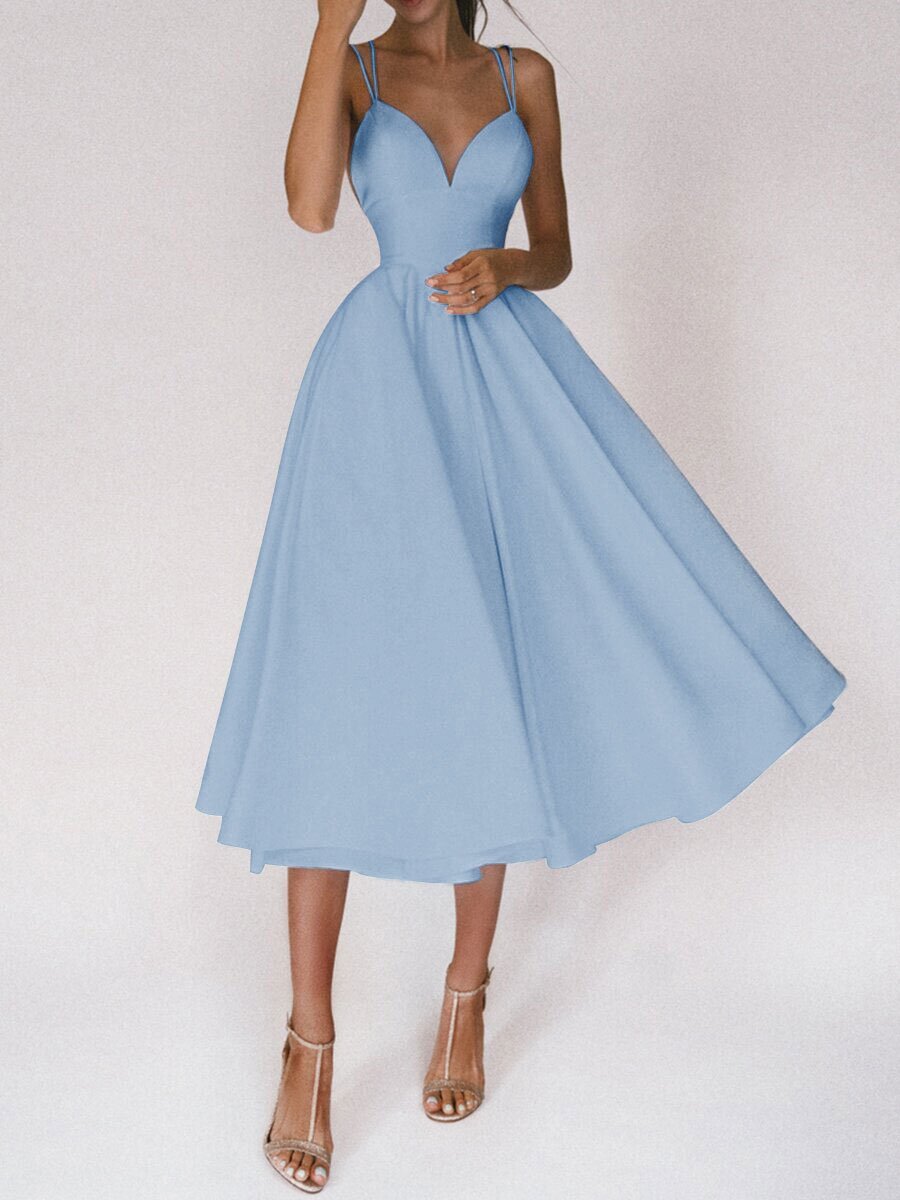 Sexy V-neck Suspender Dress Summer Fashion A-Line Long Dresses For Women - LUXARAH