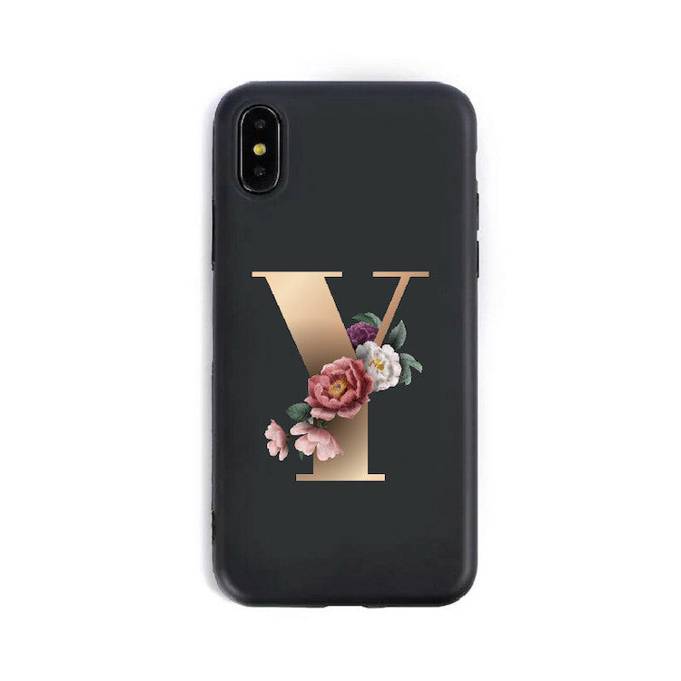 Coques de téléphone en silicone avec lettres de l'alphabet anglais