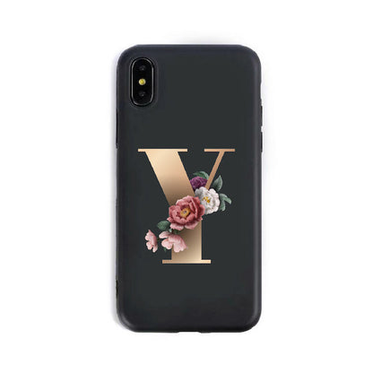 Coques de téléphone en silicone avec lettres de l'alphabet anglais