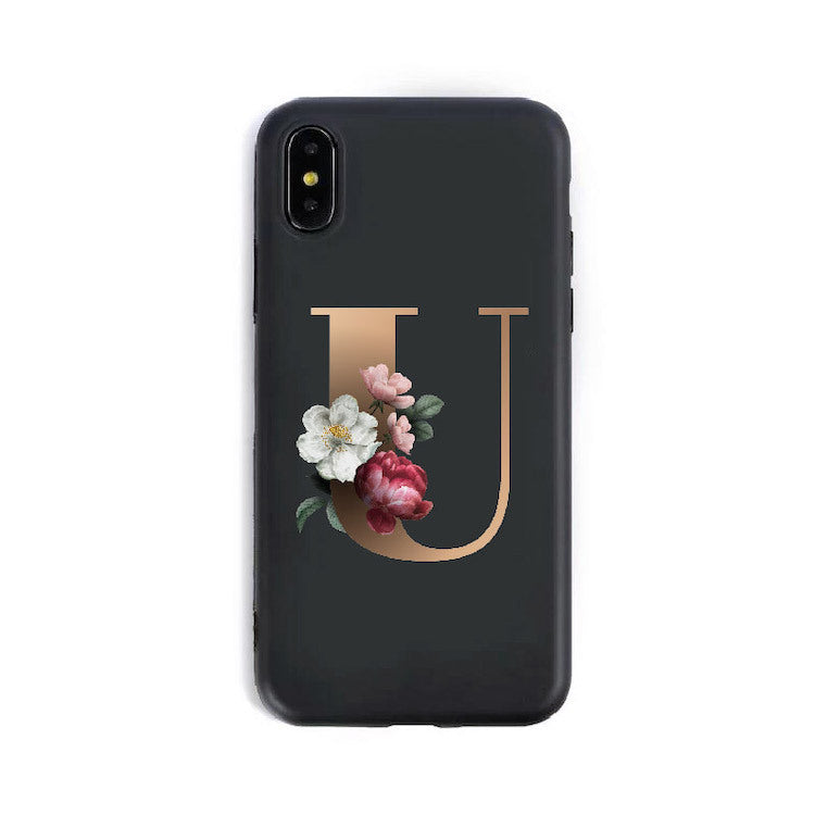 Coques de téléphone en silicone avec lettres de l'alphabet anglais