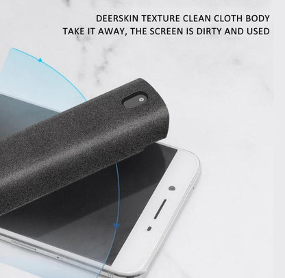 Kit de nettoyage d'écran 2 en 1 pour téléphone et ordinateur, avec chiffon en microfibre pour éliminer la poussière
