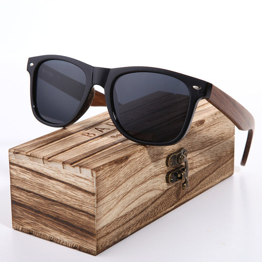 Lunettes de soleil polarisées en bois pour hommes