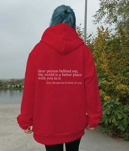 Sweat à capuche créatif avec lettres « Everything Will Be Okay » pour femme, décontracté, ample, chaud et confortable
