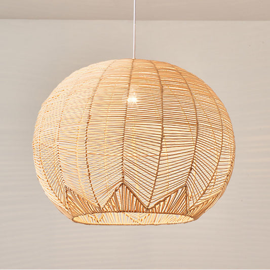 Lustre japonais zen design créatif en rotin - LUXARAH