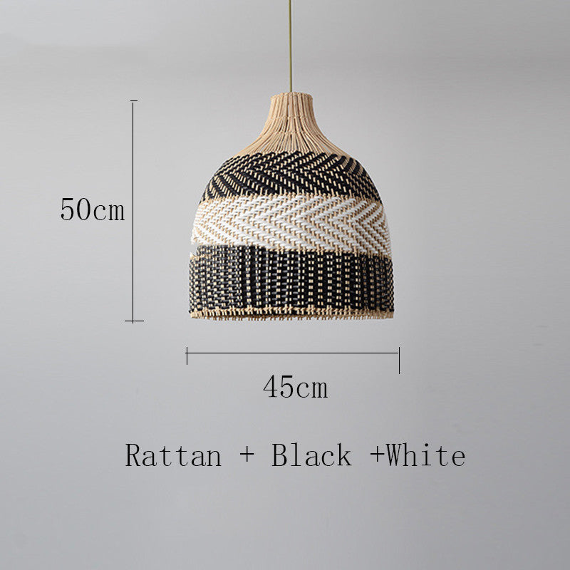 Lustre en rotin de style café au design créatif nordique