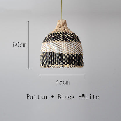 Lustre en rotin de style café au design créatif nordique