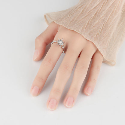 Bague anti-stress et en forme de tournesol rotatif - LUXARAH