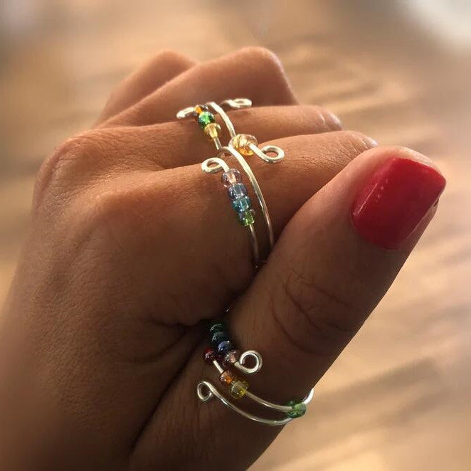 Perles colorées, anneau anti-stress et anti-anxiété - LUXARAH
