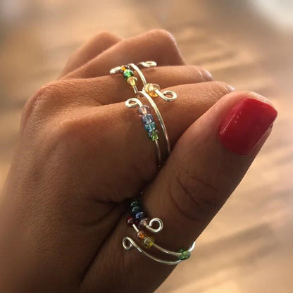 Perles colorées, anneau anti-stress et anti-anxiété - LUXARAH