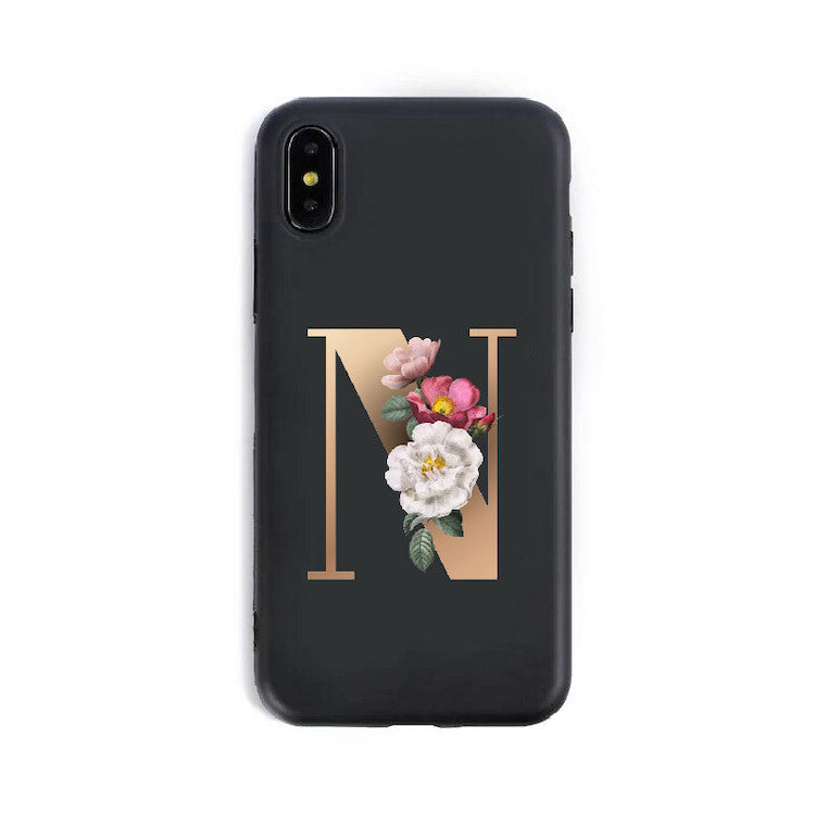 Coques de téléphone en silicone avec lettres de l'alphabet anglais