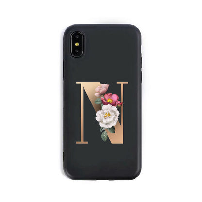 Coques de téléphone en silicone avec lettres de l'alphabet anglais