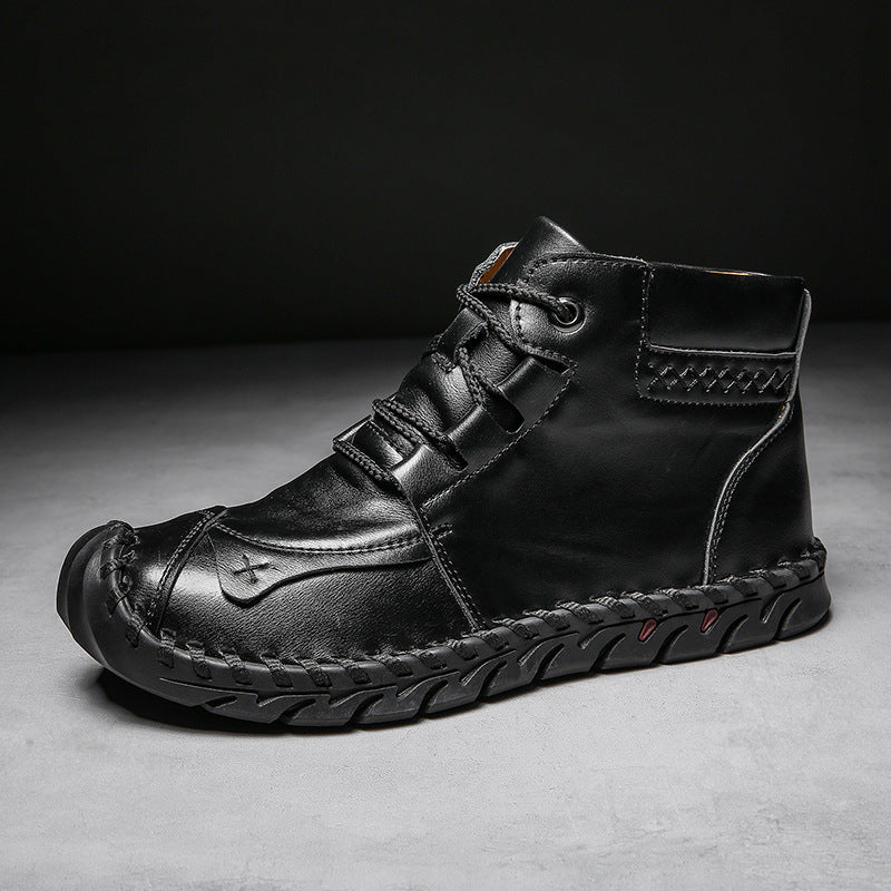 Chaussures en cuir pour hommes, chaussures décontractées - LUXARAH