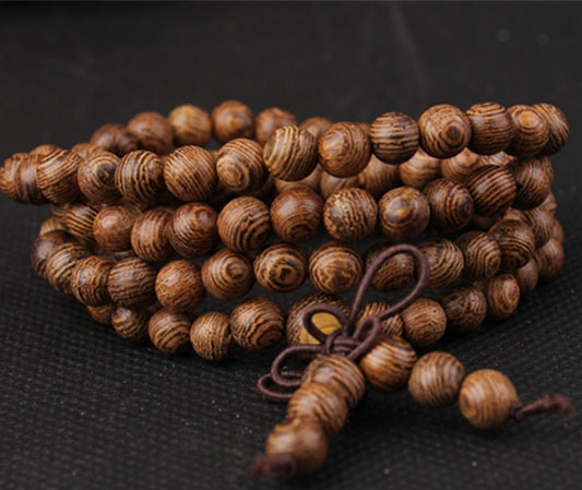 Bracelet en bois Shun Wenji, bracelet en bois de haricot Cliff, bracelet pour couple, bijoux pour hommes et femmes, bracelets 108 perles - LUXARAH