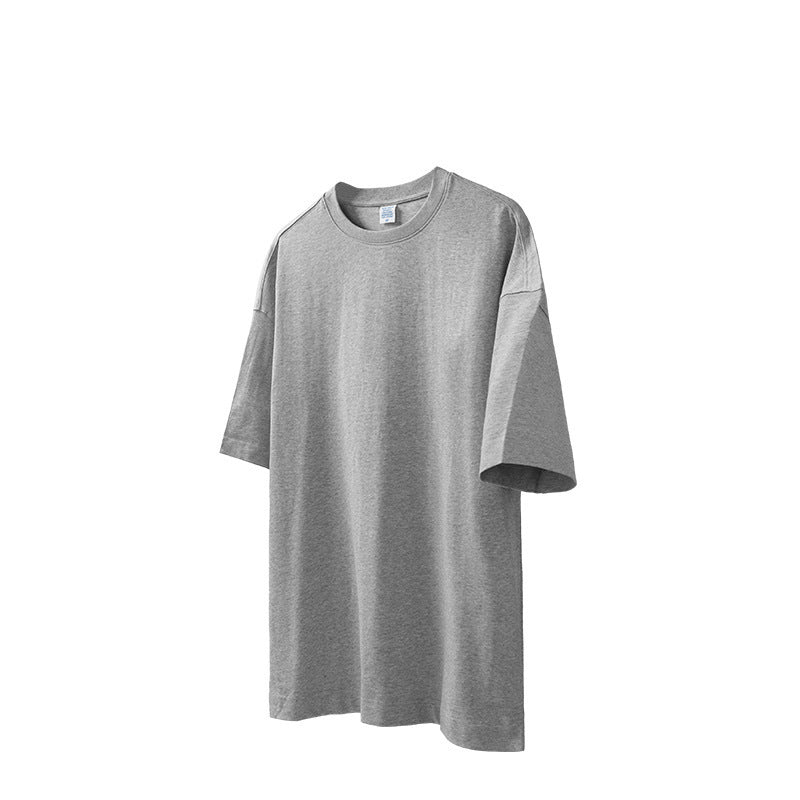T-shirt oversize à manches courtes en pur coton uni - LUXARAH